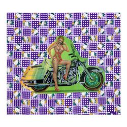 Steve Kaufman (1960-2010), "Biker Gal" Hand Signed and Numbered Limited Edition