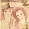 Image 2 : Marie Laurencin (1883-1956), "Two Women" Framed Lithograph, Plate Signed. (This
