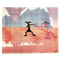 Original Production Cel from the Animated Classic, "The Pink Panther", with Lett