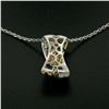 Image 6 : NEW 18k Tri-Color Gold X Pendant w/ 2.18 ctw F VS Pave Round Brilliant Diamonds