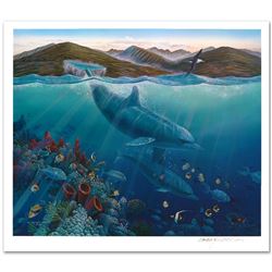 "Lahaina Sea Flight" Limited Edition Mixed Media by Robert Lyn Nelson. Numbered