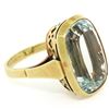 Image 8 : Antique 14kt Yellow Gold 8.57 ctw GIA Certified Oval Aquamarine Solitaire Ring