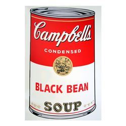 Andy Warhol "Soup Can 11.44 (Black Bean)" Silk Screen Print from Sunday B Mornin