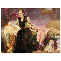 Pino (1939-2010), "Precious Moments" Artist Embellished Limited Edition on Canva