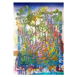 Mark Kostabi "Daytime High" Hand Signed Original Artwork with COA.