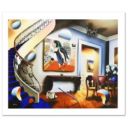 "Dining with Chaggall" Limited Edition Giclee on Canvas by Ferjo, Numbered and H