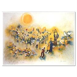 Ben Avram, "Jerusalem of gold" Hand Signed Limited Edition Serigraph with Letter