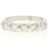 Image 3 : NEW 14k White Gold FINE .80 ctw Bar Set Round Brilliant Diamond Wedding Band Rin