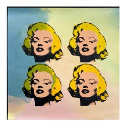 Steve Kaufman (1960-2010), "Four Marilyns" Hand Signed and Numbered Limited Edit