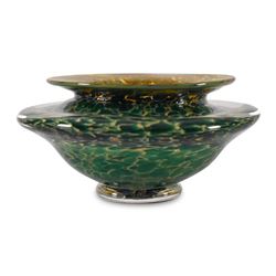 "Large Ikebana Flower Bowl" Hand-Blown Glass Bowl, Hand Signed by GartnerBlade G