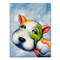 Wang, "Buster" Hand Painted Limited Edition Bas Relief Sculpture, Numbered 5/99,