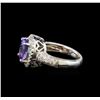 Image 3 : 14KT White Gold 3.37 ctw Tanzanite and Diamond Ring