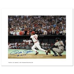 "Pete Rose 4192" Archival Photograph Featuring Pete Rose Hitting his Record Brea