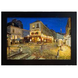 Howard Behrens (1933-2014), "Evening in Montmarte" Hand Signed Original Painting