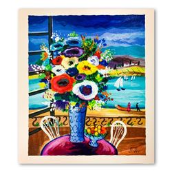 Shlomo Alter, "Balcony Views" Hand Signed Limited Edition Serigraph on Paper wit