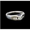 Image 1 : 14KT White Gold 0.55 ctw Diamond Ring