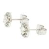Image 3 : NEW 14k White Gold 1.06 ctw Round Brilliant Diamond Stud Earrings w/ Pave Halos