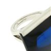 Image 4 : Baccarat Sterling Silver Wide Louxor Blue Mordore Crystal Ring