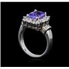 Image 4 : 14KT White Gold 2.38 ctw Tanzanite and Diamond Ring