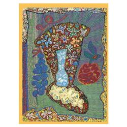 Mania Litvak, "Flower Symphony II" Hand Signed Limited Edition Serigraph with Le