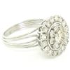 Image 5 : Vintage Hand Made 18K Gold 1.90 ctw Round BRILLIANT Diamond Cluster Cocktail Rin