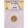 Image 1 : 1911-D $2.5 Indian Head Quarter Eagle Gold Coin ANACS AU55