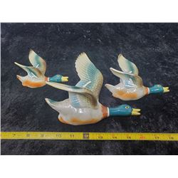 Lot of 3 duck wall pockets