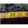 Image 3 : Leather belt with loomed beads, St. Walburg, 39” long