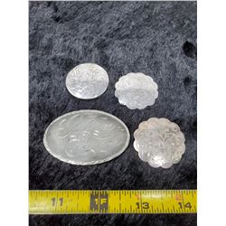 Sterling broaches (3) marked .925