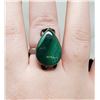 Image 4 : Sterling ring with malachite stone, marked 925, size 9