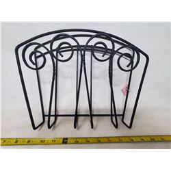 Metal wall shelf for papers