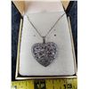 Image 2 : Sterling silver chain, 19” with heart pendant