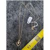 Image 2 : 10 KT gold chain, 18”, with 14 KT gold heart