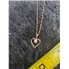 Image 3 : 10 KT gold chain, 18”, with 14 KT gold heart