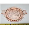 Image 1 : 97. Pink depression glass plate, “Windsor”, Jeanette Glass, 1936-39