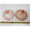Image 2 : 98. Pink depression glass butter lids, “Windsor” and “Cherry Blossom”