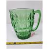 Image 1 : 101. Green depression glass pitcher, “Windsor”, Jeanette Glass, 1936-46