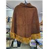 Image 2 : 128. Leather fringed poncho, made in Mexico, women’s medium size