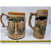 Image 3 : 153. Ornate stoneware beer steins (2)