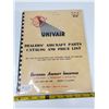 Image 1 : 169. UNIVAR Aircraft Parts Catalogue, 1966 (resource book)