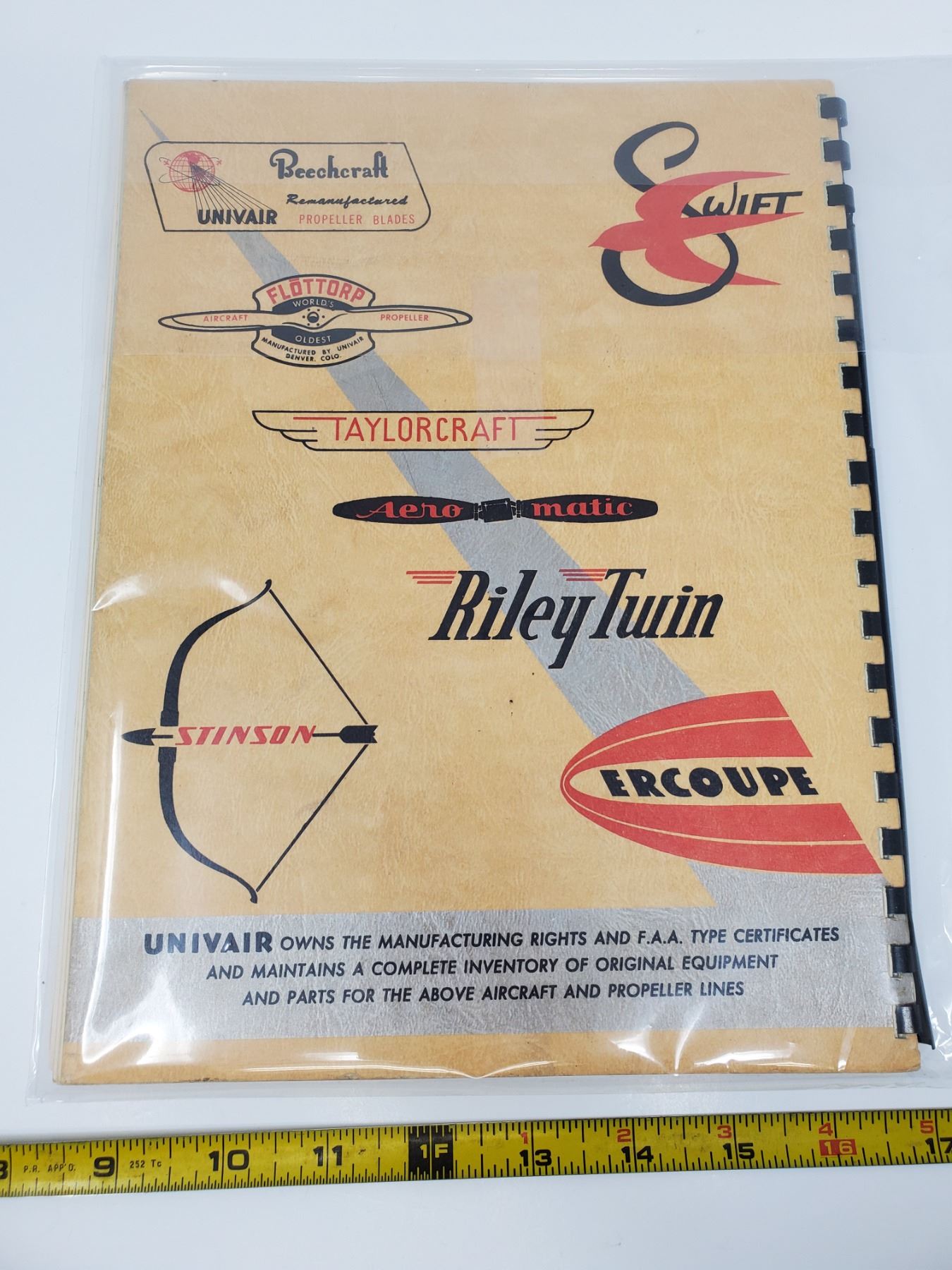 169. UNIVAR Aircraft Parts Catalogue, 1966 (resource book) Schmalz