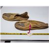 Image 2 : 177. Pair of men’s double soled moose hide slippers, 111?2” heel to toe