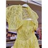 Image 2 : 181. Vintage yellow Prom dress and jacket, 1950’s