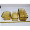 Image 1 : 199. Amber refrigerator dishes, one with lid