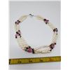 Image 4 : 210. Cultured pearl and beaded necklace, multi strands