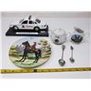 Image 1 : RCMP related, car, cream and sugar, small plate, spoon (6 pieces)