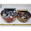 Image 1 : Tins of vintage buttons (2)