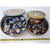 Image 2 : Tins of vintage buttons (2)