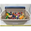 Image 1 : Mixed Lego in small Rubbermaid tub, 13” x 7”