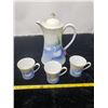 Image 3 : Swan coffee pot marked Nippon, 3 coffee mugs, pre 1920